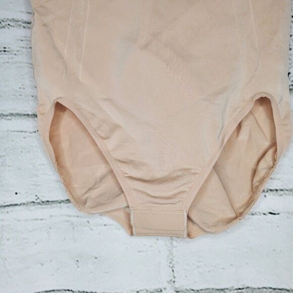 Spanx Encore Shaping Nude Shaping Briefs High Waist Snap Gusset Large - Picture 9 of 9